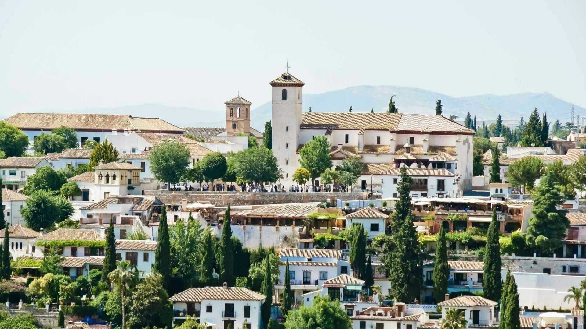 Beautiful view of the Albaicin district in Granda, Spain